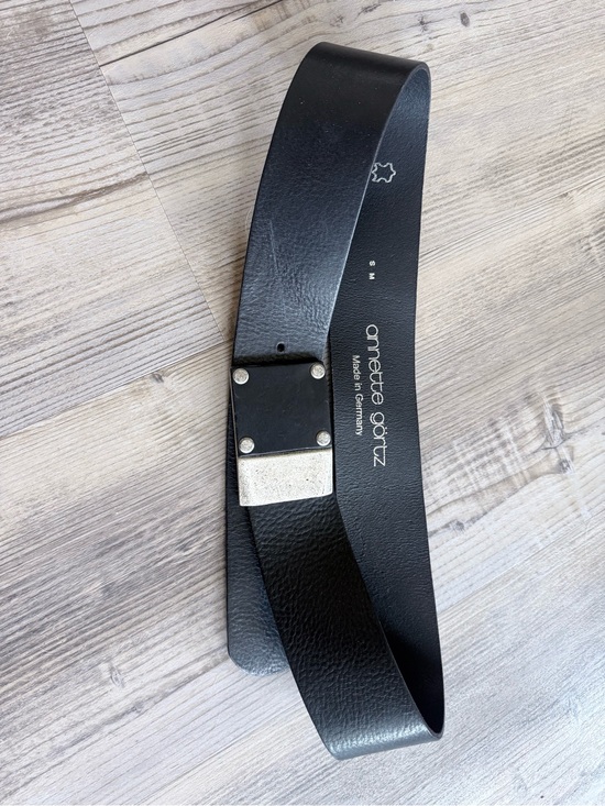 Accessories - Black genuine leather Annette gortz belt